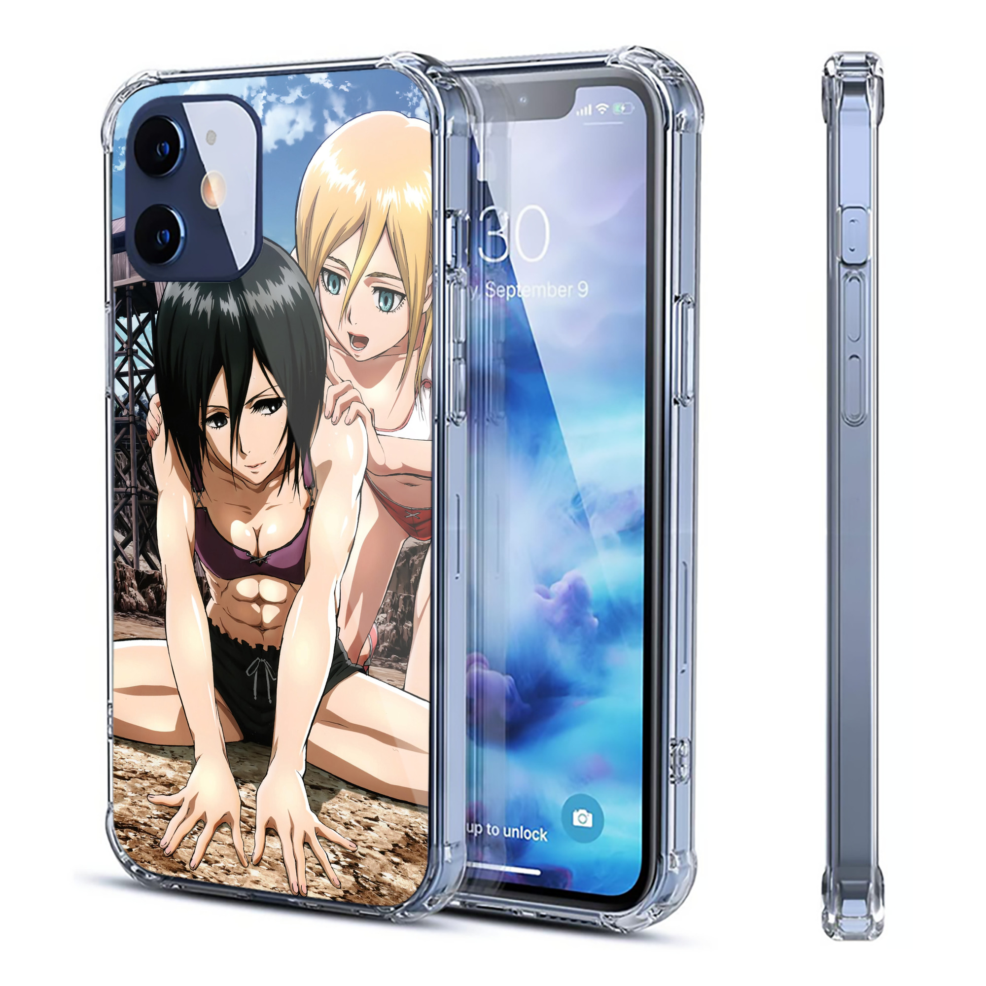 （画像用） 進撃の巨人 Attack on Titan 【iPhone 12シリーズ対応】透明スマホケース（クリアソフトケース）